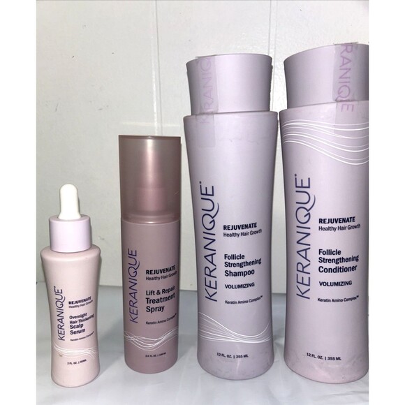 KERANIQUE REJUVENATE 4 pcs LOT Shampoo Conditioner Treatment Spray Scalp Serum - Picture 5 of 6